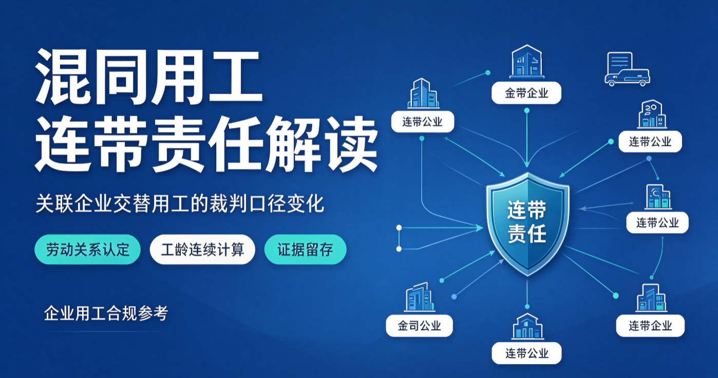 最高法《劳动争议司法解释（二）》解读｜混同用工连带责任落地，关联企业换主体签合同不再能随意清零工龄
